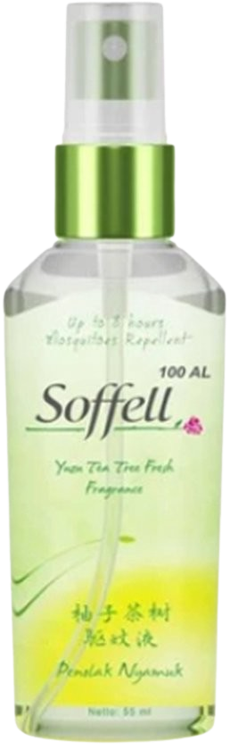 Soffell - Mosquito Repellent Spray -  Yuzu Tea Tree Fresh Extract - 55ml
