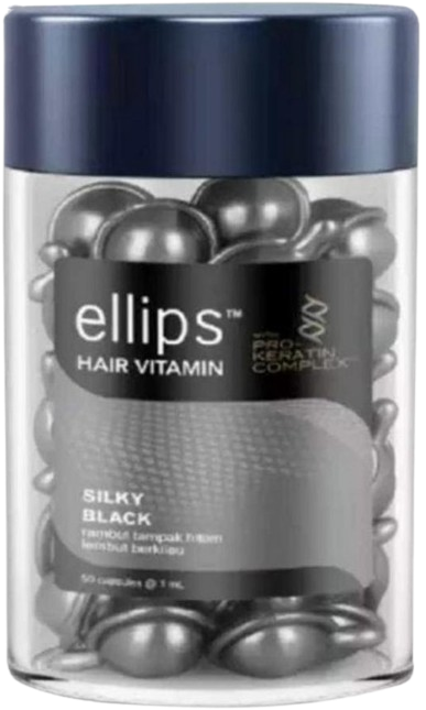 Ellips Hairvitamin - Silky Black with Pro Keratin - 50pcs