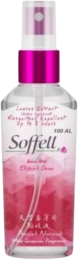 Soffell - Mosquito repellent spray- Bahan Aktif Ekstrak Aktif - 55ml